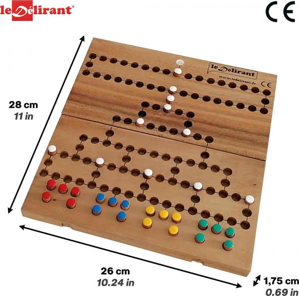 Barricade ou Malefiz, jeu de société en bois massif, Le Délirant