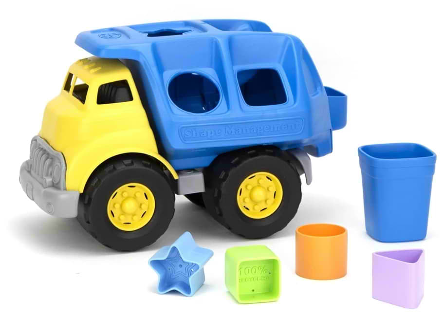 Camion poubelle trieur de formes Greentoys