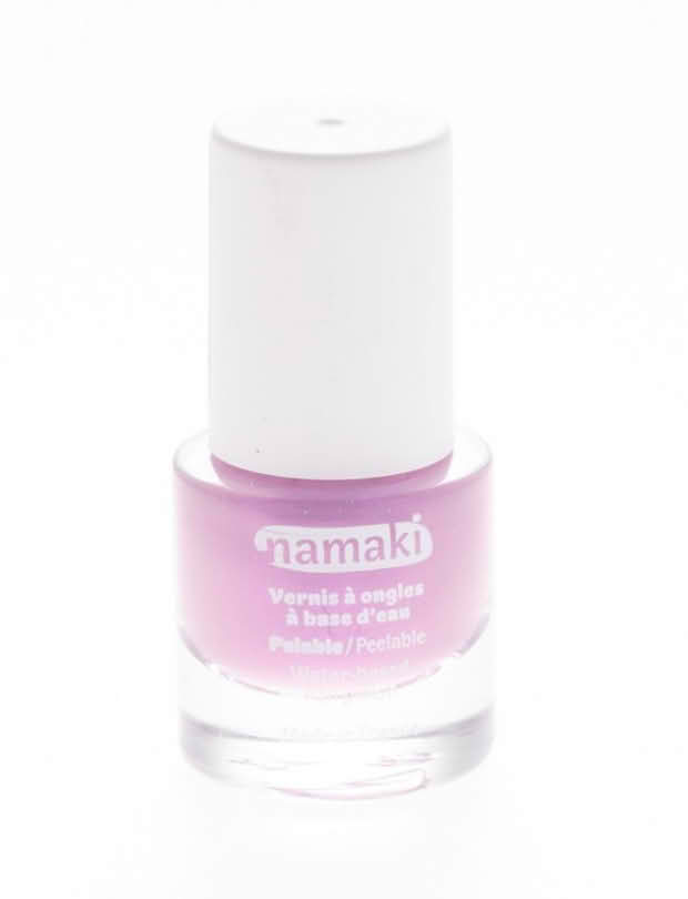 Vernis à ongles à l'eau pour enfant, violet pailleté, Namaki