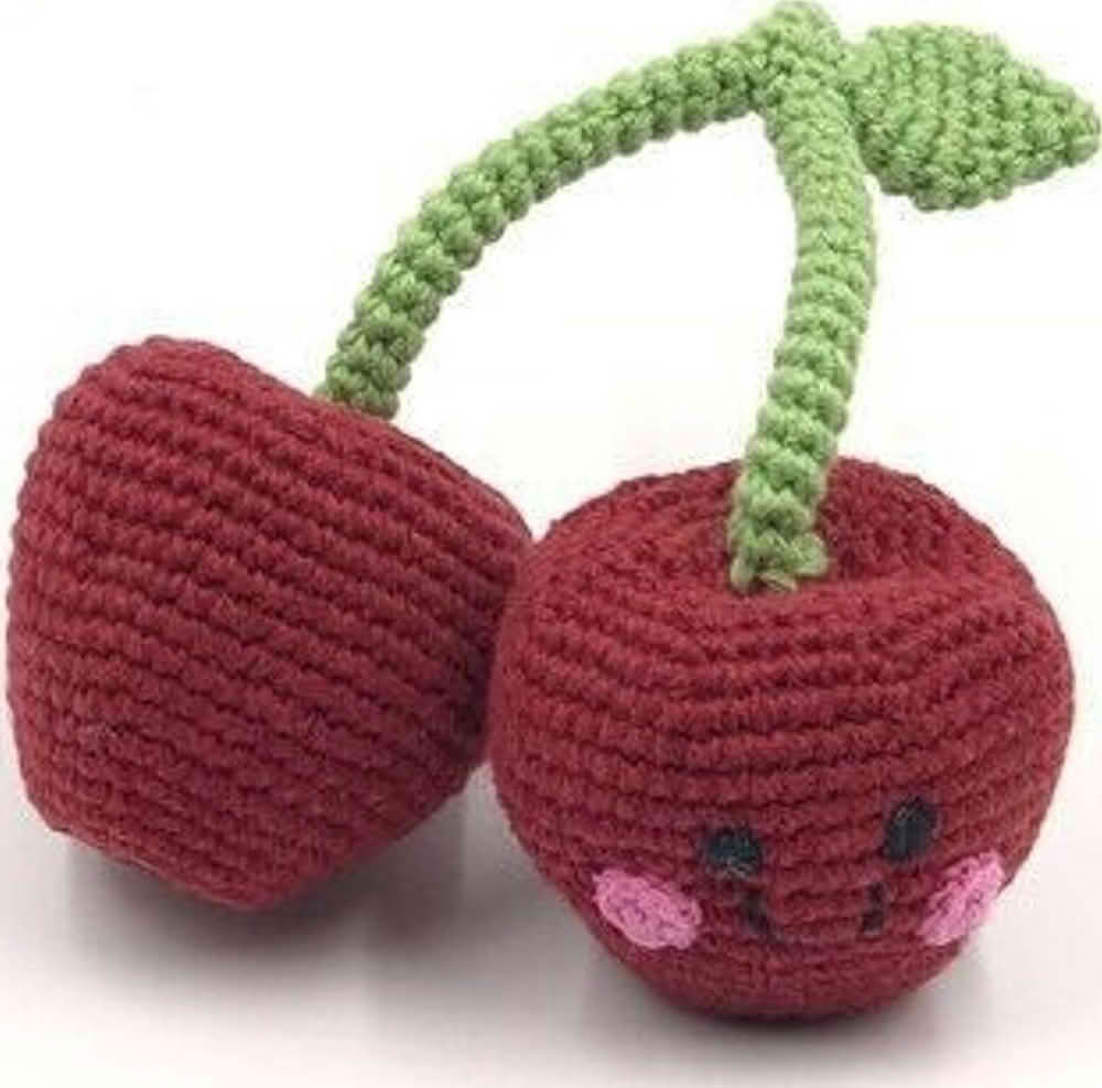 Hochet légumes au crochet, 3 modèles Pebble Child