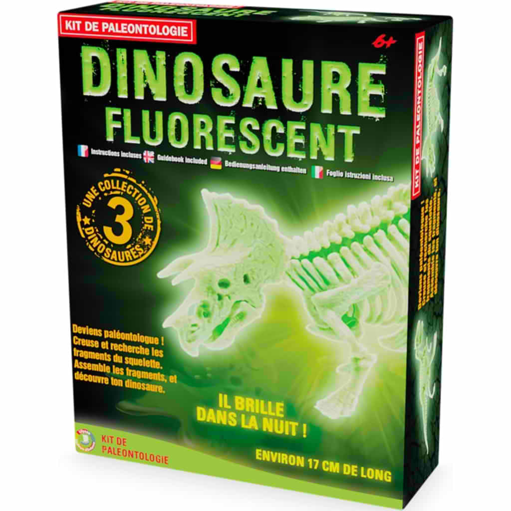 Dino fluo! kit de fouille archéologie dinosaure